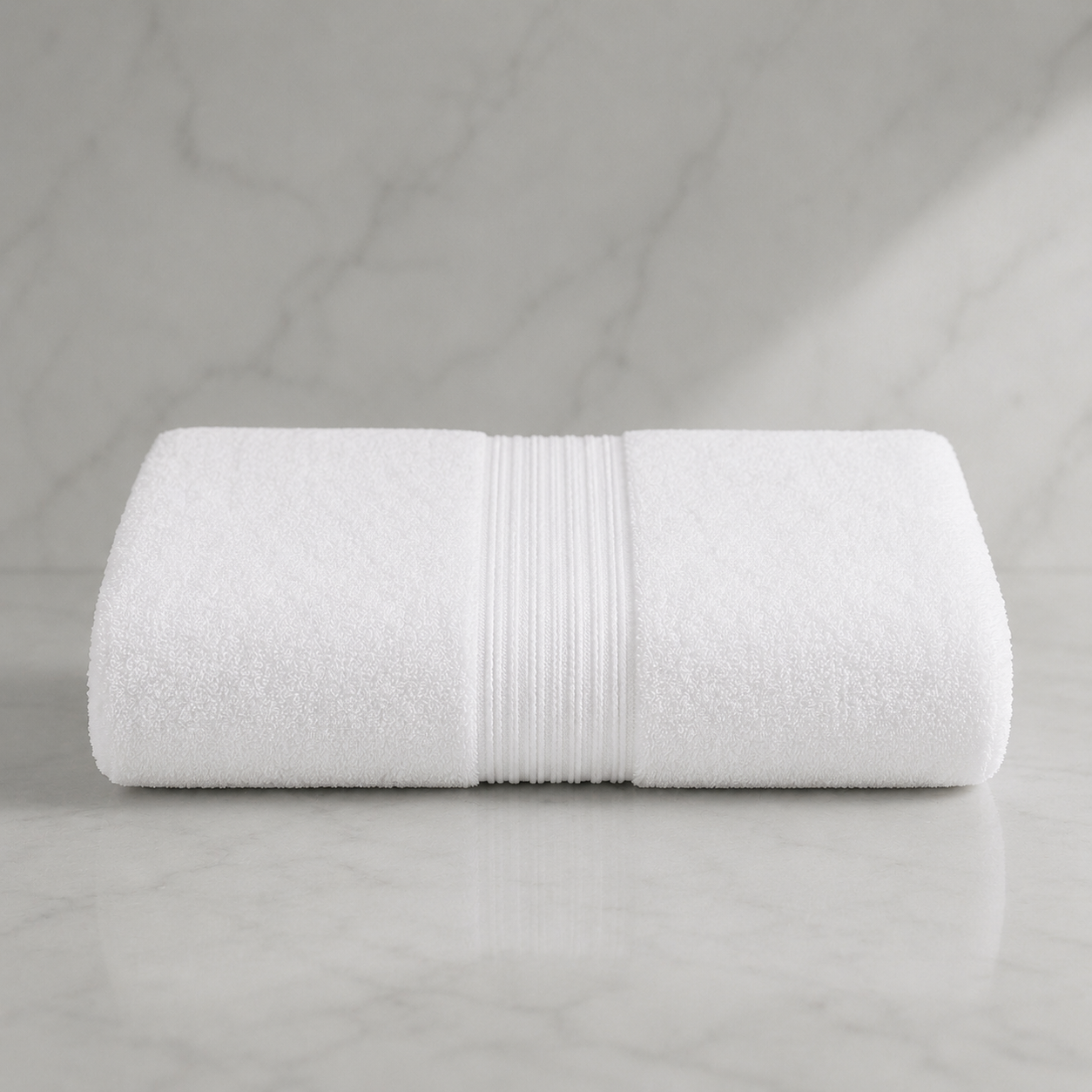 Turkish Cotton 6-Piece Towel Set-Snow White