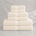 Turkish Cotton 6-Piece Towel Set - Warm Ivory