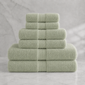 Turkish Cotton 6-Piece Towel Set - Soft Sage
