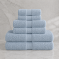 Turkish Cotton 6-Piece Towel Set - Mist Blue