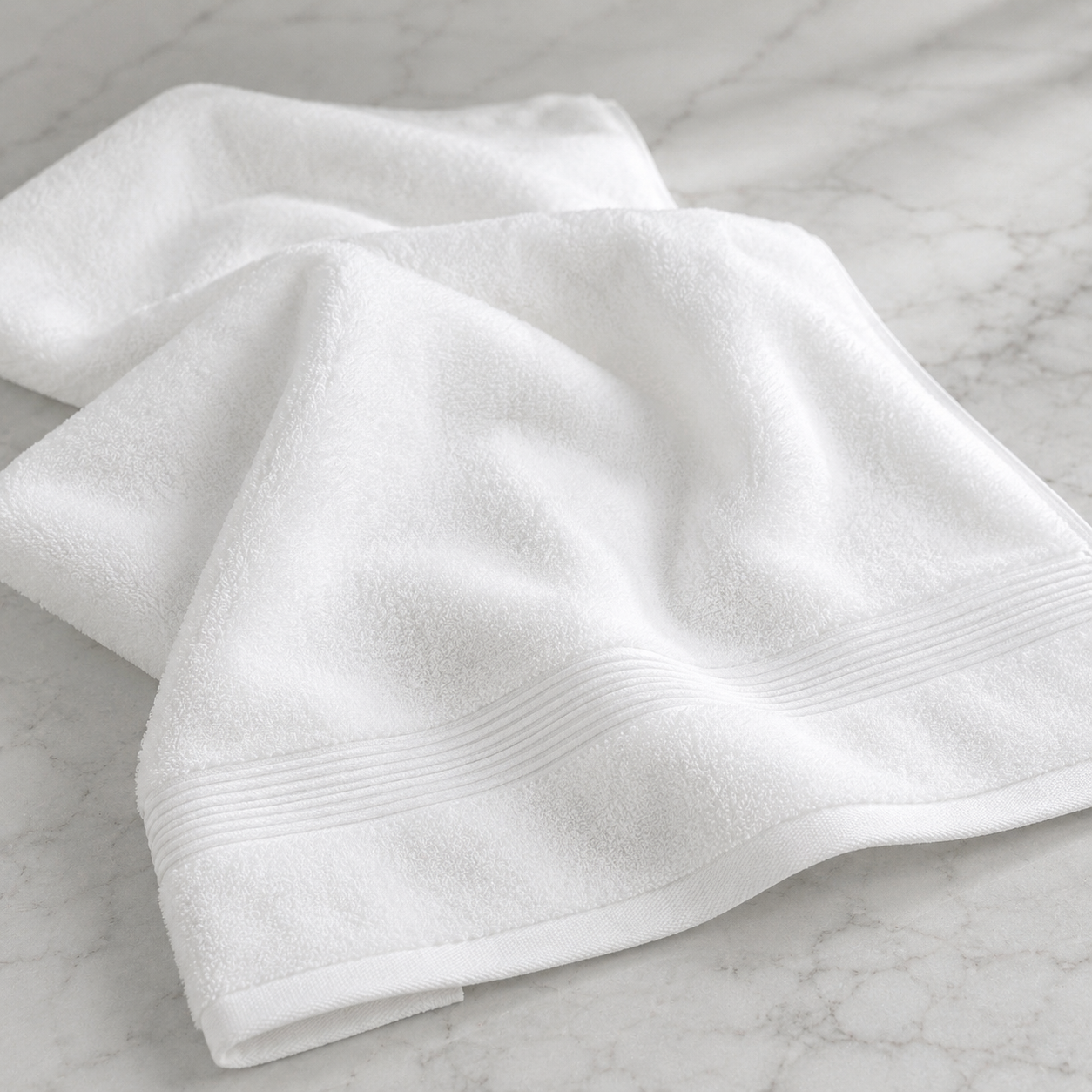 Turkish Cotton 6-Piece Towel Set-Snow White