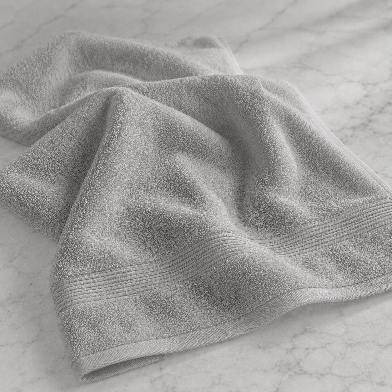 Turkish Cotton 6-Piece Towel Set - Stone Grey